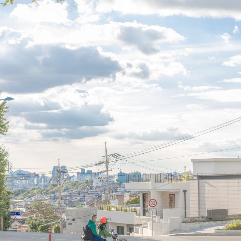 오토바이 커플.